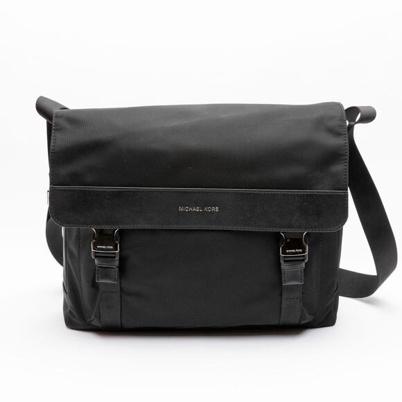 Michael Kors Men Gabardine Messenger Bag Black - Picture 1 of 8